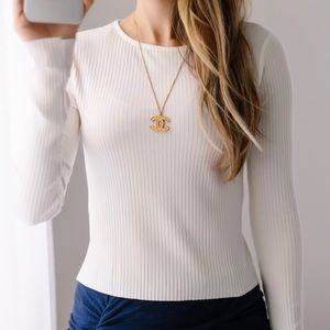 White fitted crop top
